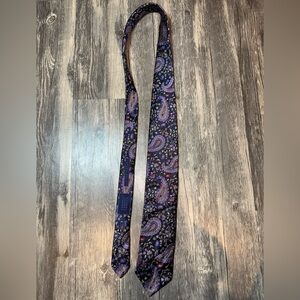 Seven Fold by Robert Talbott Silk Necktie | Paisley Floral | Handcrafted |Carmel